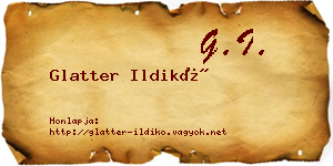 Glatter Ildikó névjegykártya